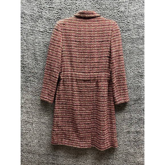 Vintage Chanel‎ 2001 Belted Tweed Midi Coat in Red & Black Size 36 01A - Picture 2 of 16